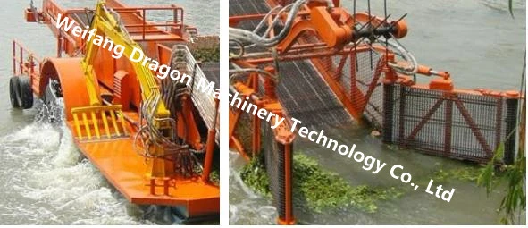 Rubbish Salvage Boat Trash Skimmer Hunter Amphibious Weed Harvester Reed Harvester Water Hyacinth Crushing Ship Water Hyacinth Harvester