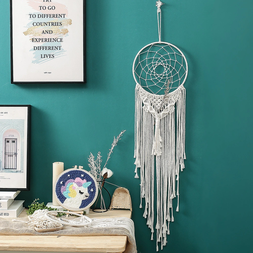 Wholesale Bohemian Large Dreamcatcher Light Feather Decoration Dream Catcher Pendant