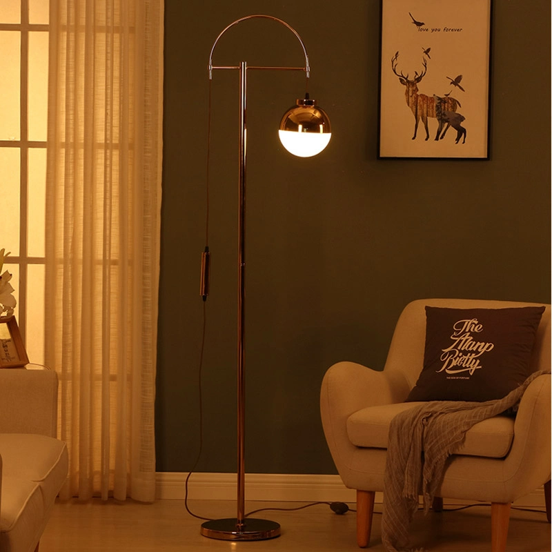 Copper Ball Shade Floor Lamp Table Lamp Desk Reading Light