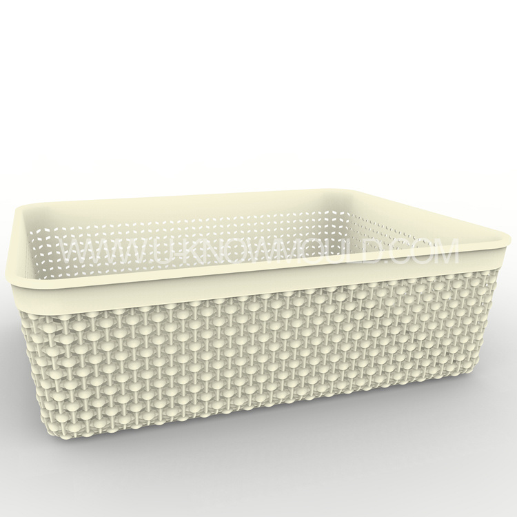 Plastic Rattan Basket Injection Mould Plastic Household Storage Basket Mold