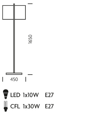 Modern Simple Steel with Acrylic Shade Floor Lamp