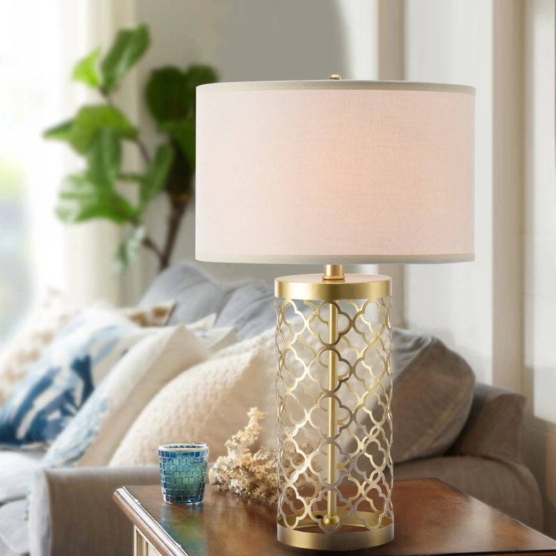 Copper White Lampshade Table Lamp Desk Lamp Living Room Lamp