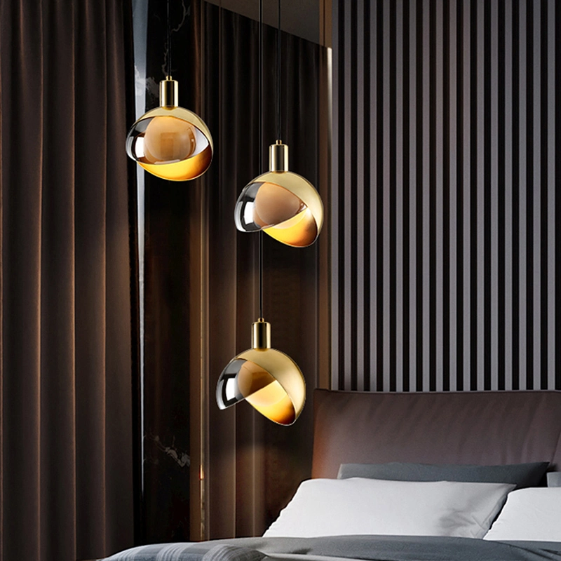 Light Luxury Bedside Lamp Modern Minimalist Restaurant Glass Ball Pendant Lamp