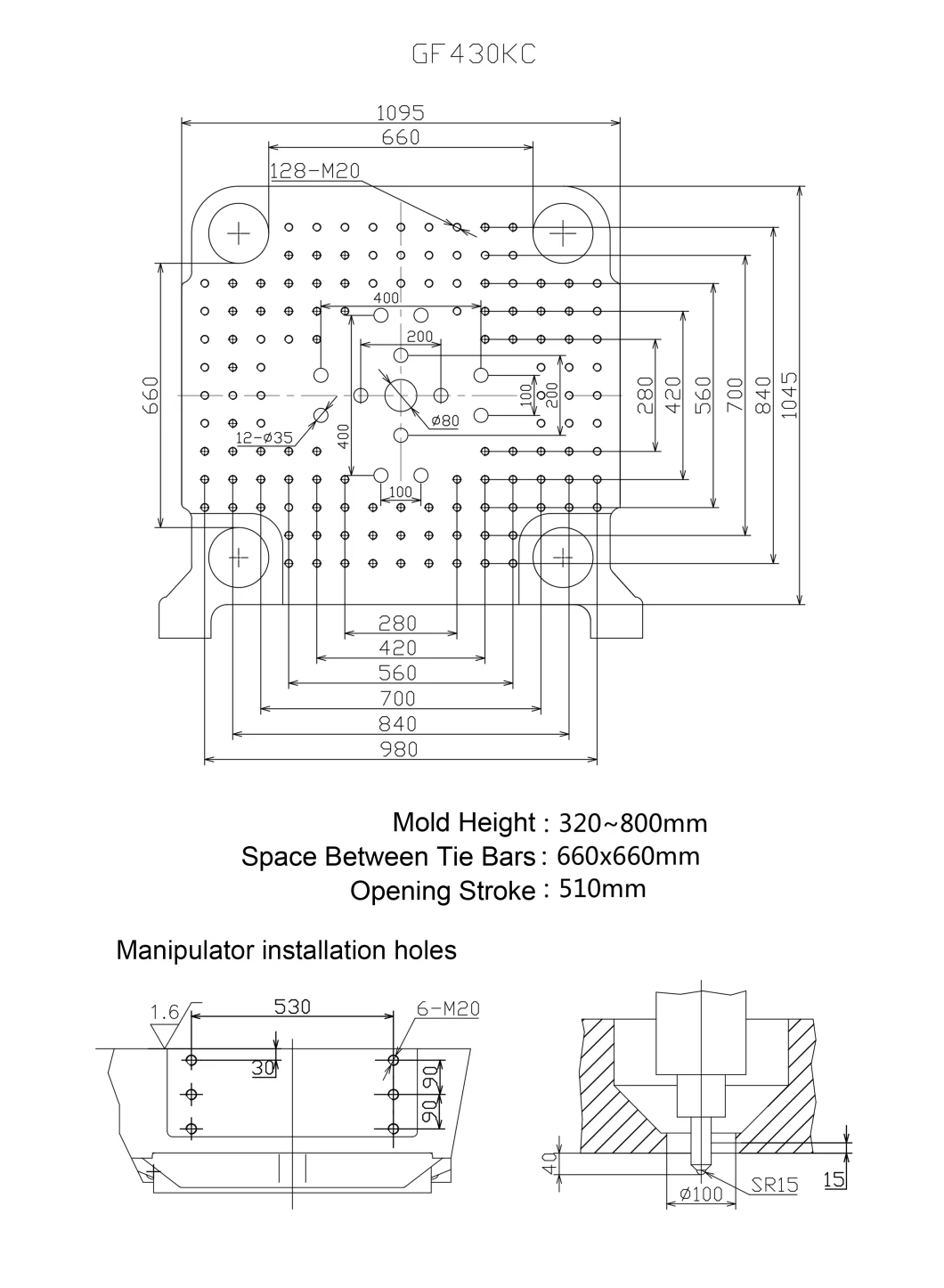 GF430kc Disposable Tableware Horizontal Injection Molding Machine All Automatic Knife Fork Spoon Making Machine