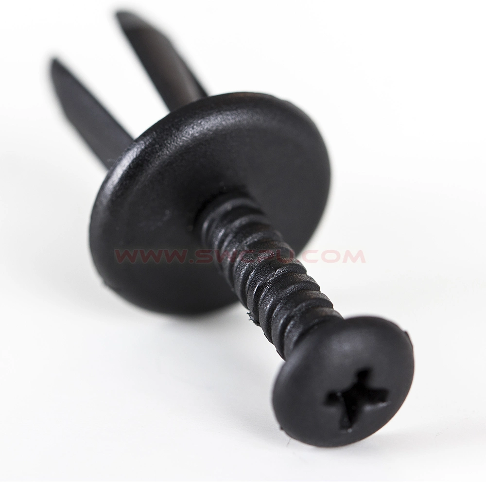 Injection Molded Custom Made Fastener Part POM Plastic Screw Rivet