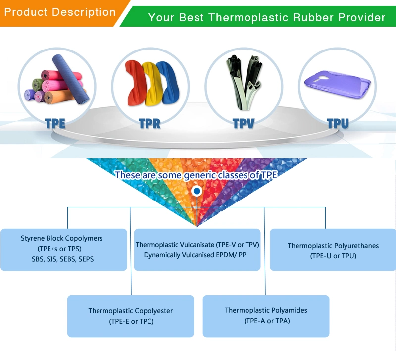 TPE TPR Thermoplastic Pellets Injection Molding TPE TPR TPV TPU Plastic Raw