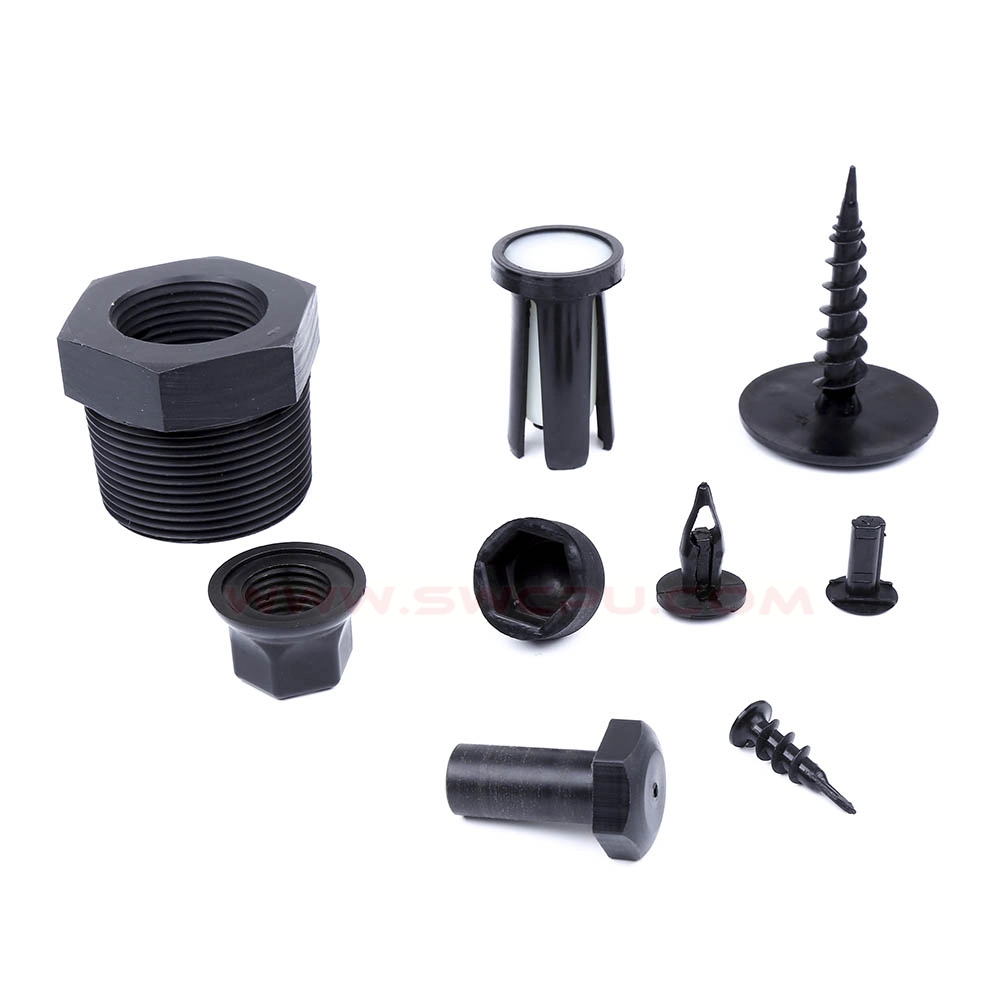 Injection Molded Custom Made Fastener Part POM Plastic Screw Rivet