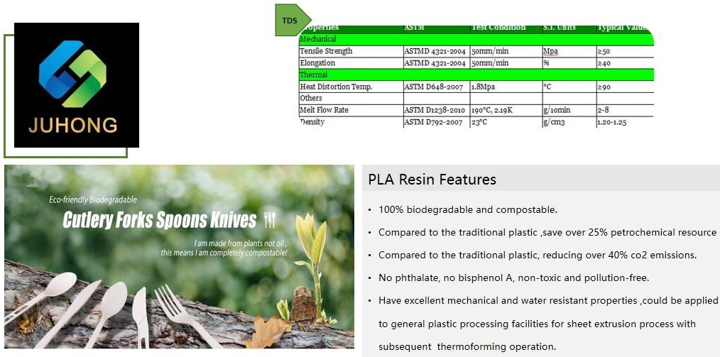 Injection Molding Grade Biodegradable Modified Starch PLA Resin for Tableware