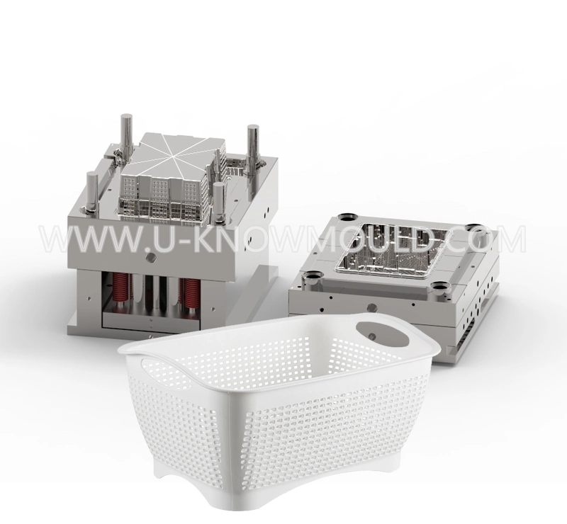 Desktop Plastic Basket Mold Fruit Drain Basket Injection Mould