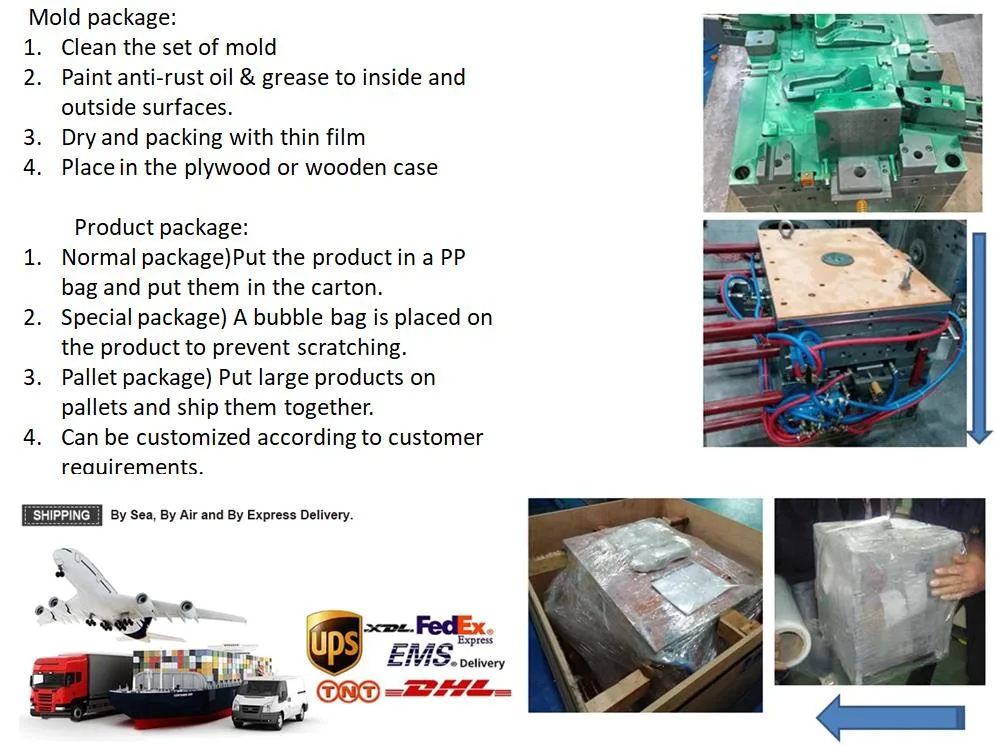 Black Plastic Industrial Injection Mold for PP Material Plastic Parts