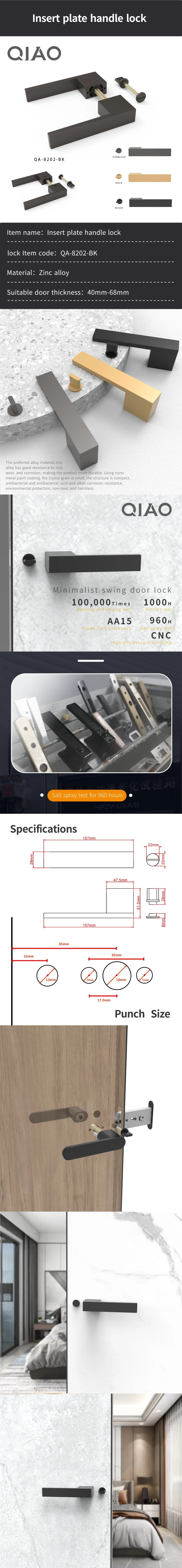 Casement Door Accessories Zinc Alloy Door Handle Lock