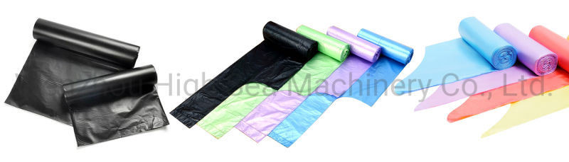 Three Choice T-Shirt Garbage Bag on Roll S-Type Garbage Bag Flat Trash Bag on Roll Coreless Making Machine Factory