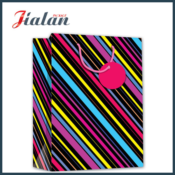 Fashion High End Custom Made Logo Paper Bag with Handle