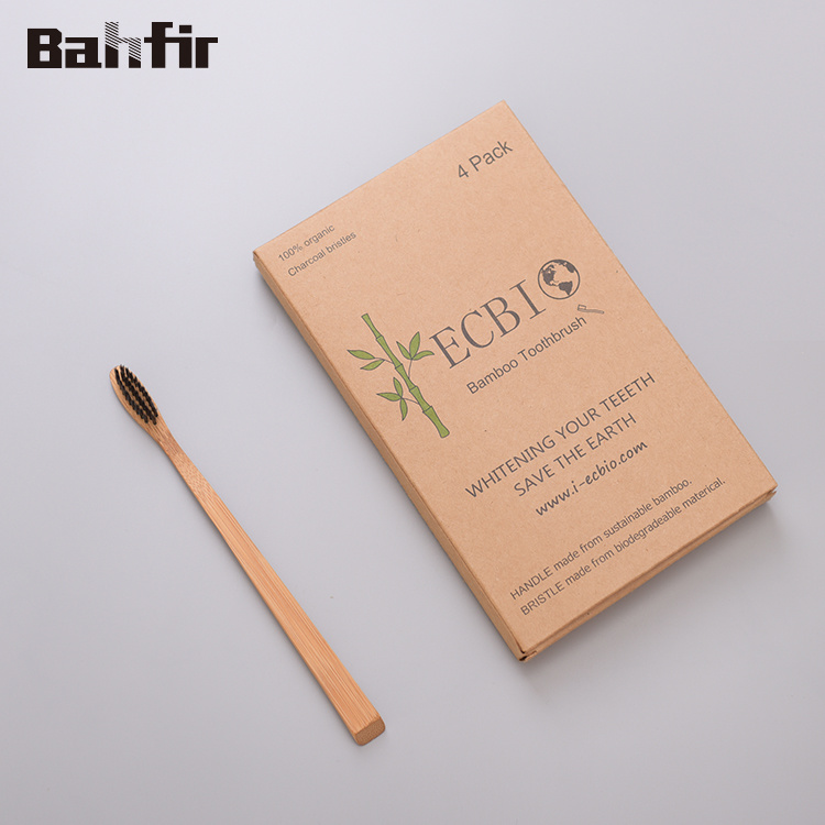 100% Biodegradable Bamboo Charcoal Toothbrush Environmental Protection Bamboo Bristles Adult Toothbrush