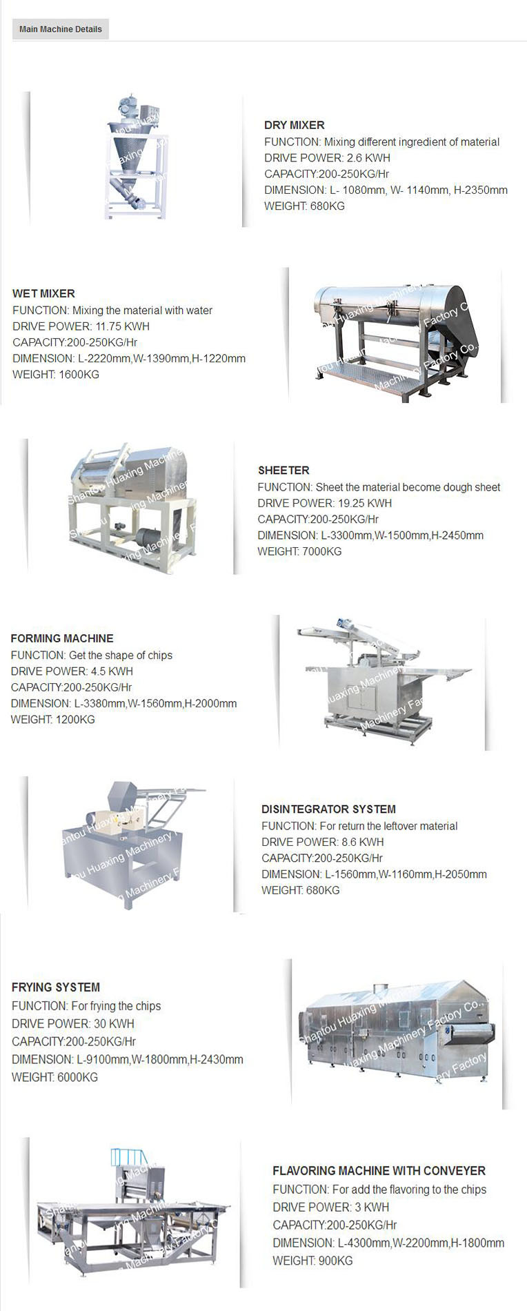 Factory Potato Chips Line Automatic Potato Chips Production Line Potato Chips Making Machine