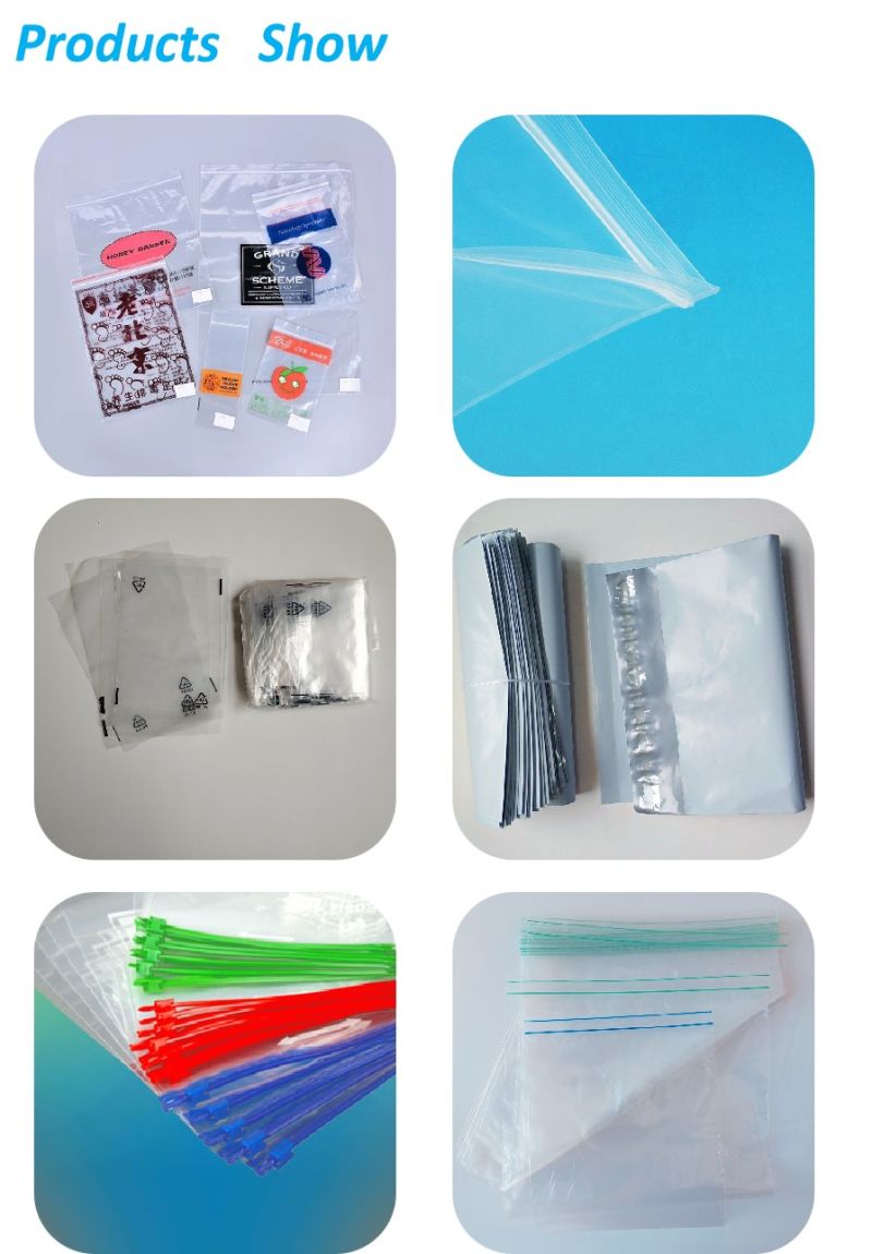 LDPE Reclosable Bags with Colorful Zipper for Food Bag