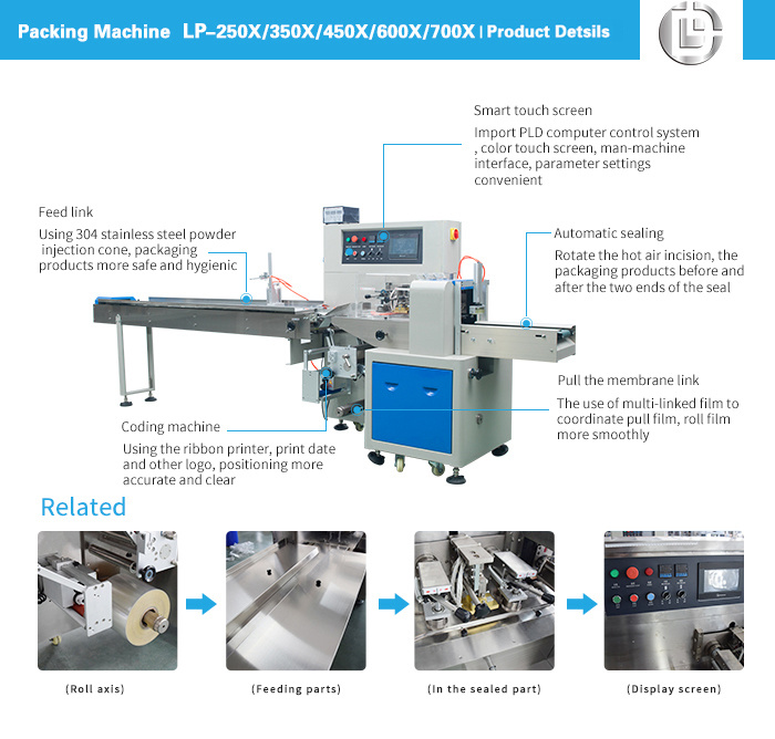 Pillow Type Packing Machine, Ice Candy Packing Machine, Fungus Packing Machine