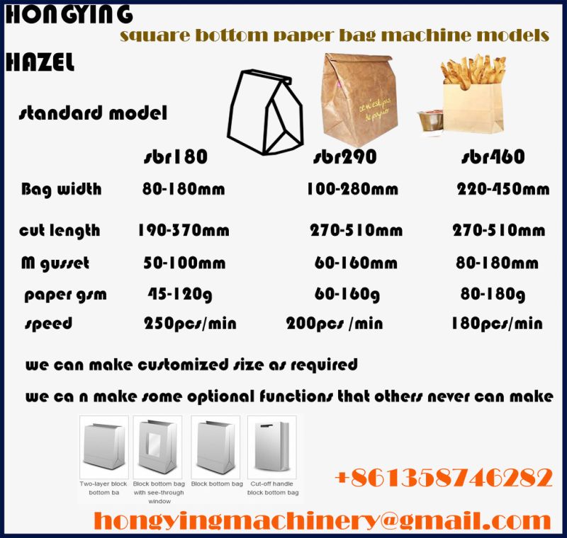 Kraft Paper Shopping Bag Machine for Cloth Paper Bags