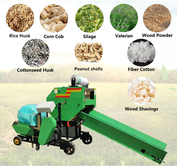 Hot Sale Fully Automatic Round Silage Baler and Wrapper Machine