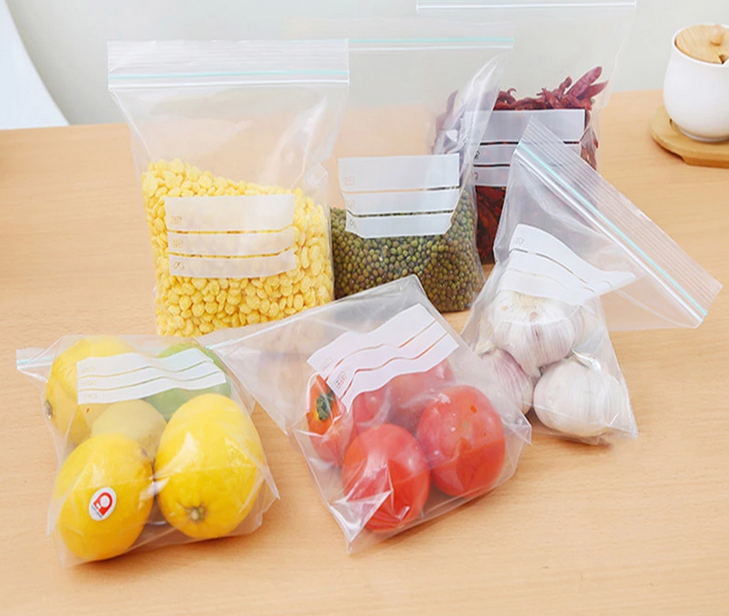 Food Grade Slider Ziplock Bags Reclosable Packaging LDPE Zipper Bag for Food Storage