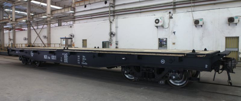 Flat Wagon for Container Transport Container Wagon 70t Railway Freight