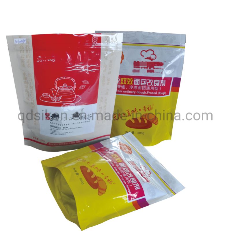 Direct Factory Plastic Flat Bottom Packaging Bags with Zipper