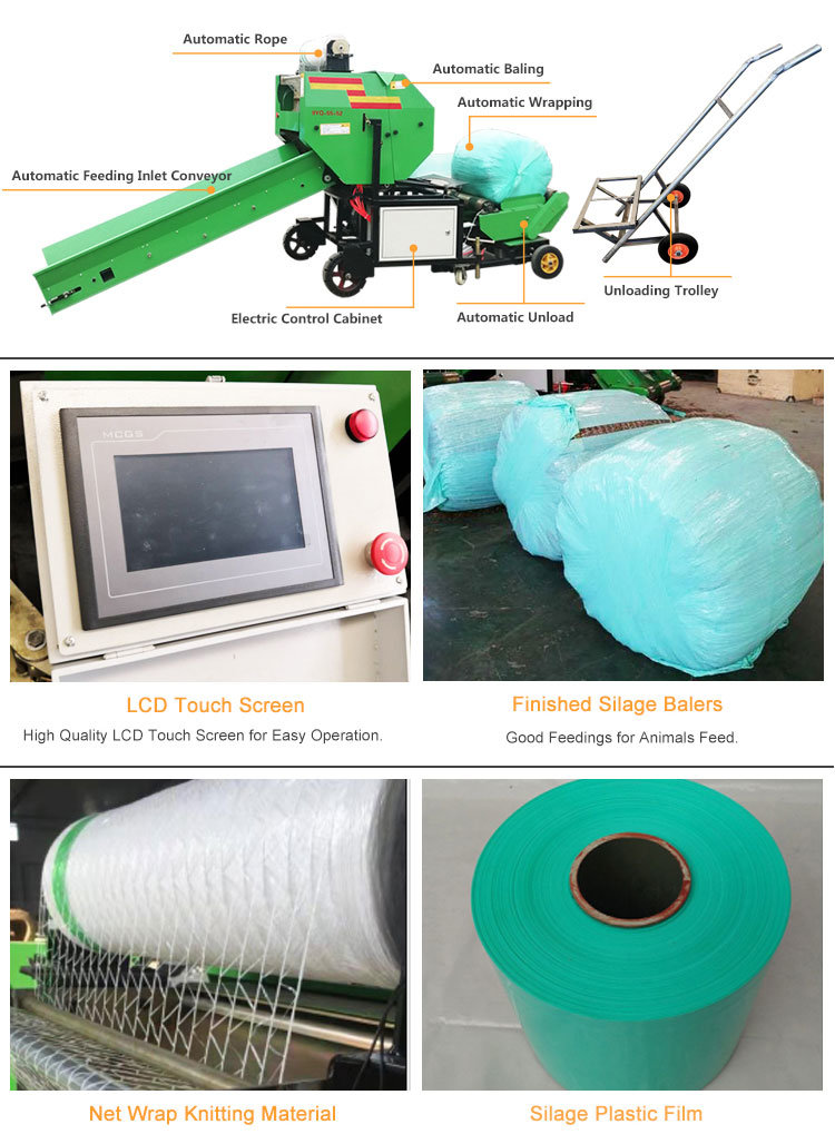 Hot Sale Fully Automatic Round Silage Baler and Wrapper Machine