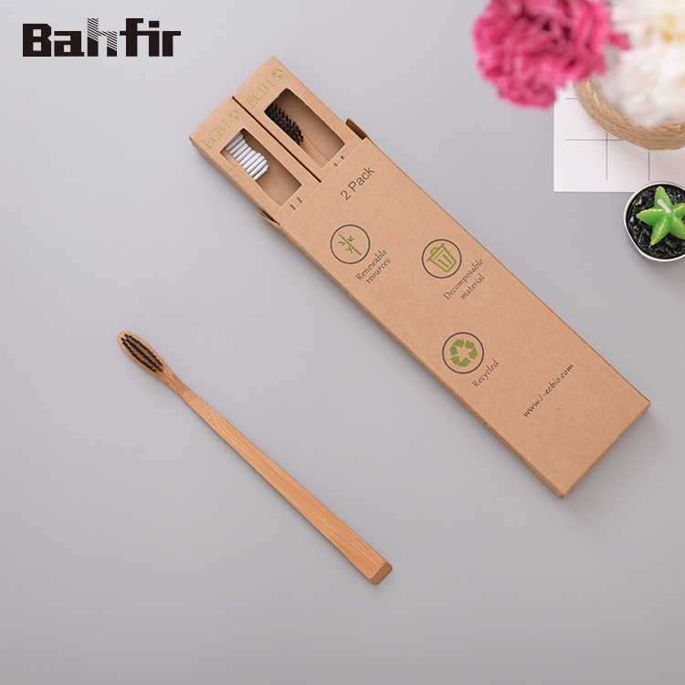 100% Biodegradable Bamboo Charcoal Toothbrush Environmental Protection Bamboo Bristles Adult Toothbrush