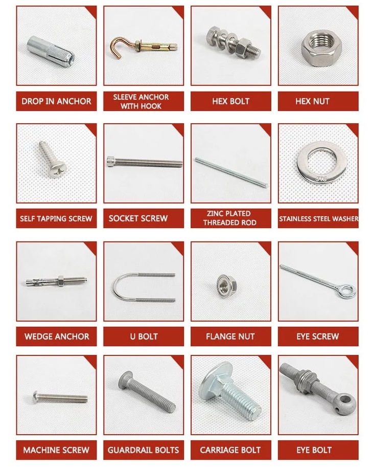 Full Thread Hex Bolts and Nut/Black Oxide Hex Head Screw/High-Strength Hexagon Head Bolt