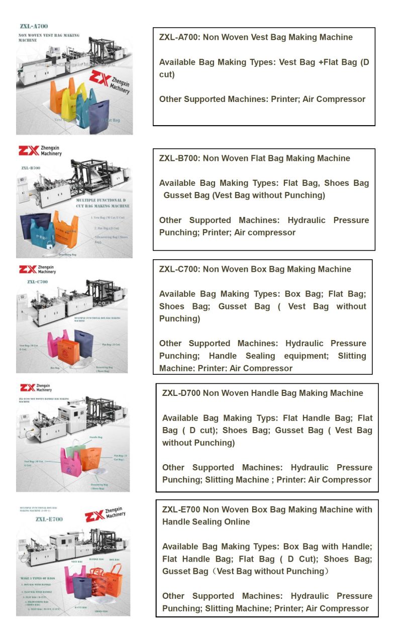 Non Woven Bag Making Machine Price (ZXL-E700)