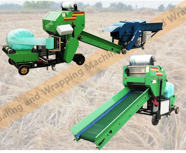 Hot Sale Fully Automatic Round Silage Baler and Wrapper Machine