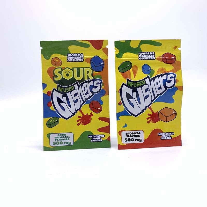 Food Grade Recyclable Candy Gummy Packing Mylar Zip Lock Bags Gushers Packing