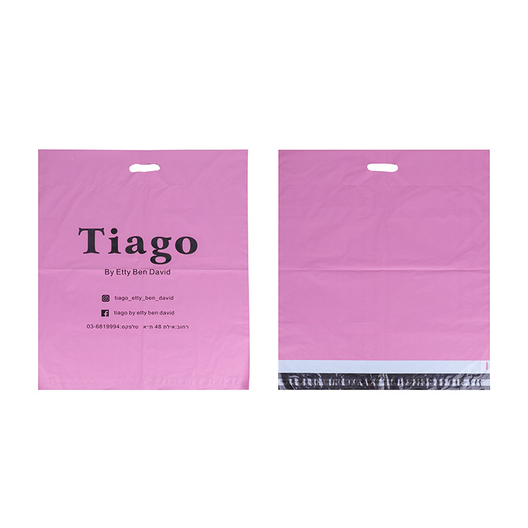 Wholesale Pink Poly Mailer Bag with Handle