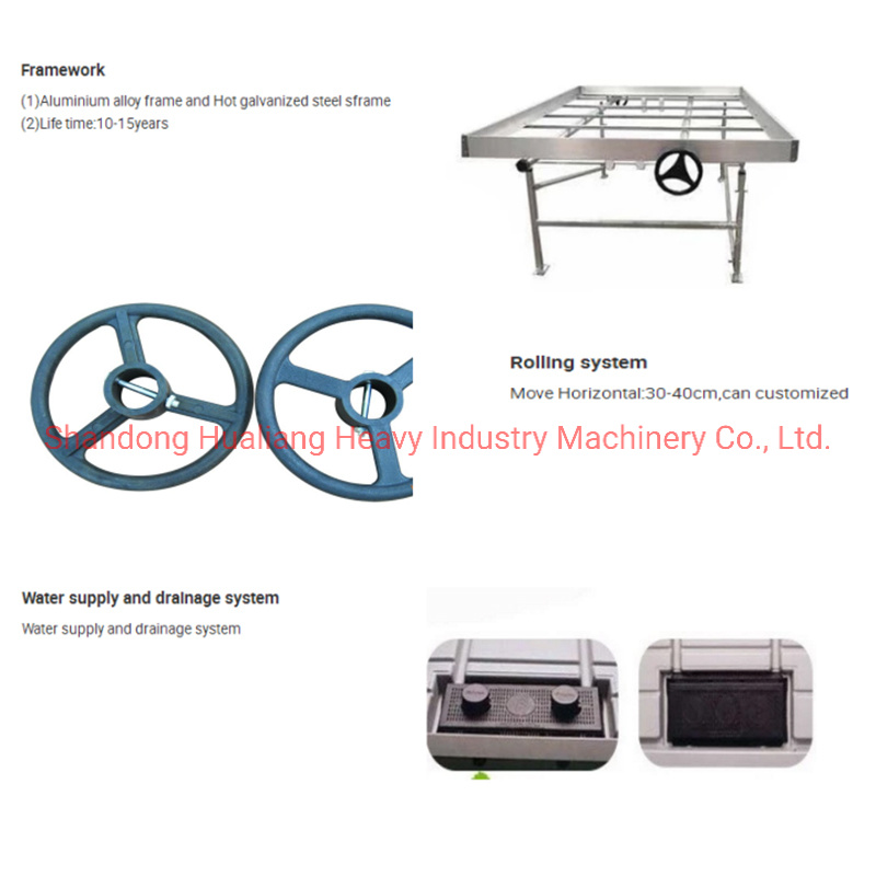 Agricultural Ebb and Flow Rolling Bench for Nursery and Flower
