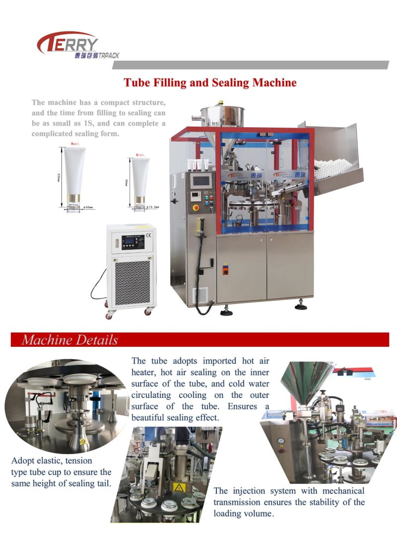 Automatic Ultrasonic Plastic Tube Cream Packaging/Packing Filling and Sealing Machine