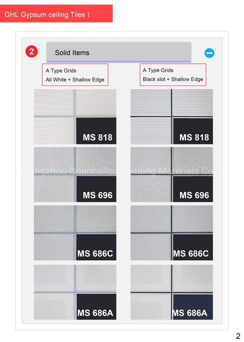 Water-Proofing Fire-Proofing Perforated Ceiling Panel