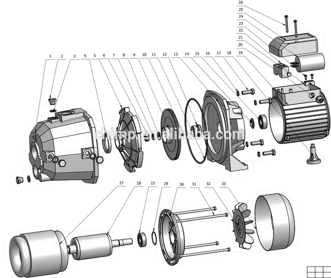 Dp750A Double Ejector High Pressure Clean Water Electric Water Pump, Can Use for Well (JDP370A)