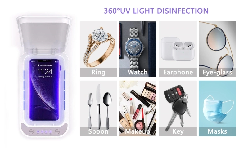 Multi-Function Portable Nail Sterilizer Ultraviolet UV Disinfection Box for Mobile Phone Mask Clothes Shoe etc