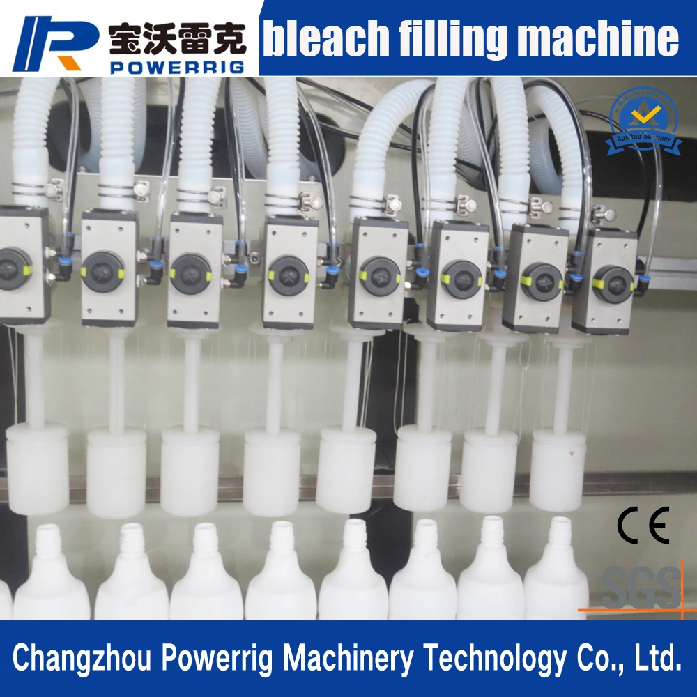 Widely Used Automatic Liquid Filling Machine Used for Bleach Acid and Corrosive Liquid