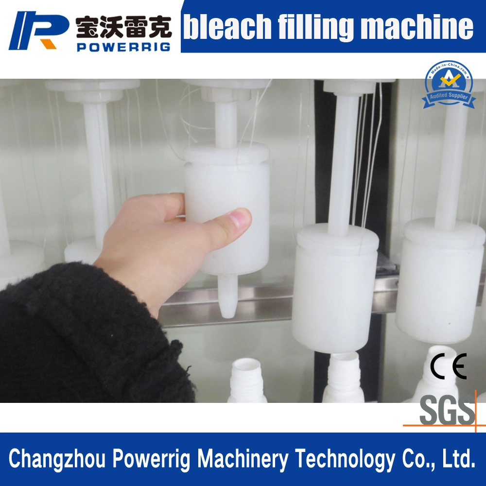 Widely Used Automatic Liquid Filling Machine Used for Bleach Acid and Corrosive Liquid