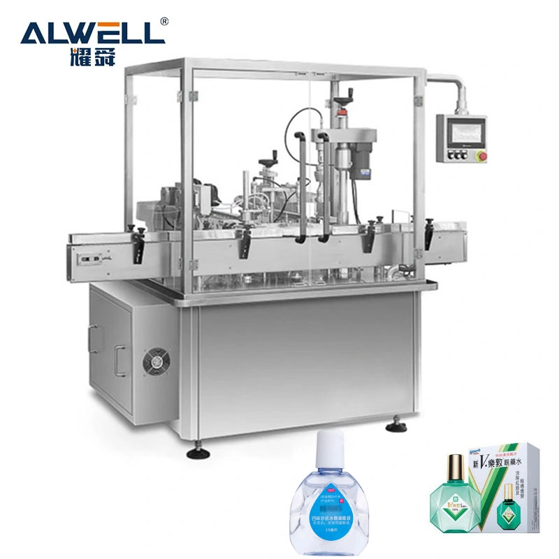 Automatic Eye Drops Filling Production Line Filling Plugging Capping Labeling Dropper Filling Machine