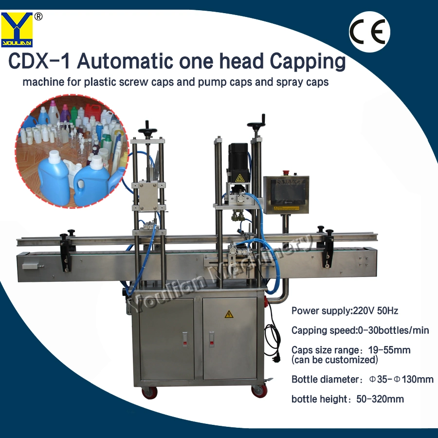 CDX-1 Automatic Bottle Screw Closing Capping Machine for Plastic Cap