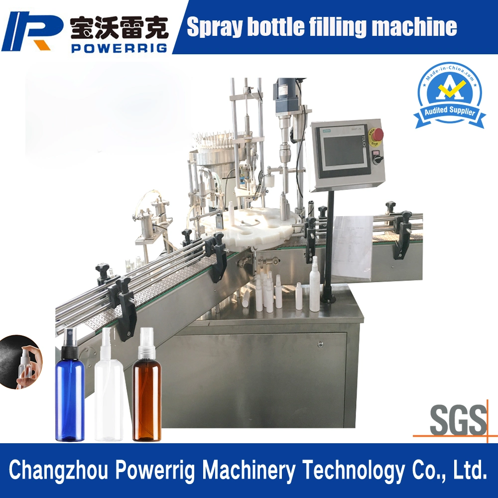 Automatic Spray Bottle Filling and Capping Machine for Disinfectant