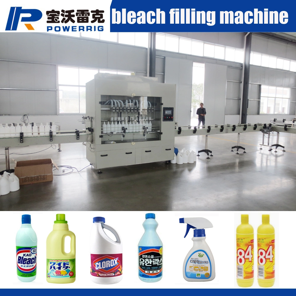 Widely Used Automatic Liquid Filling Machine Used for Bleach Acid and Corrosive Liquid