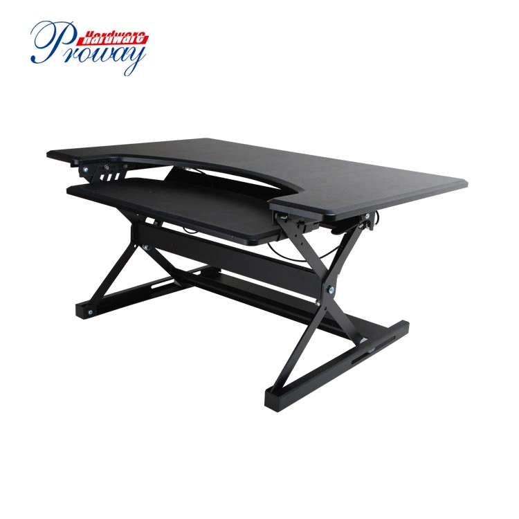 China Manufacturer High Quality Height Adjustable Standing Desk with Keybaord Tray