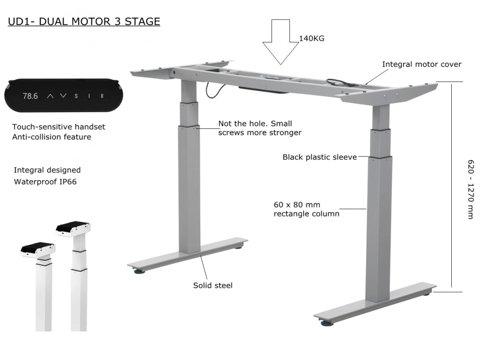 Motorized Adjustable Height Table Legs Sit Standing Desks