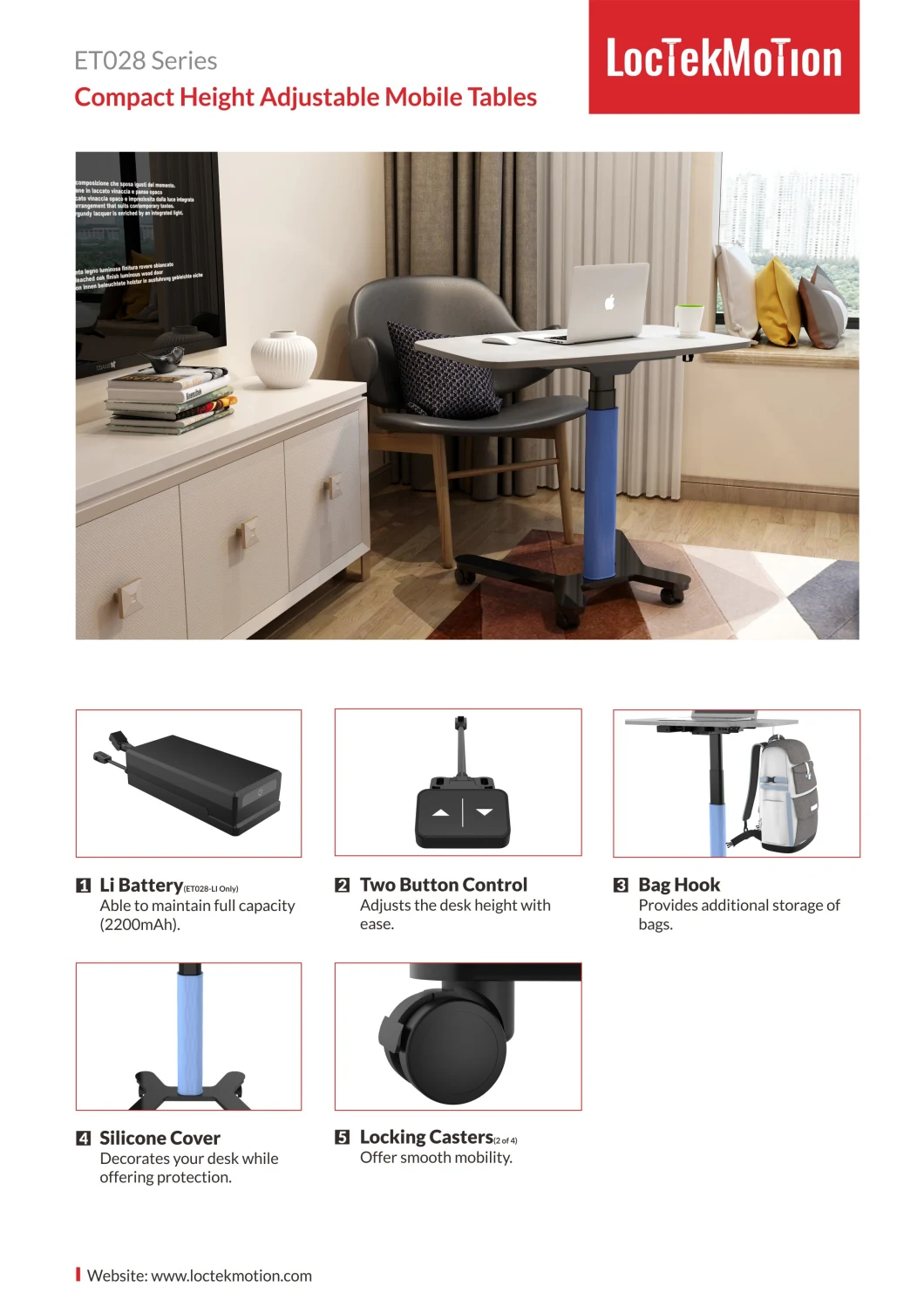 Et028-Li Single Motor Oval Leg Height Adjustable Desk Frame