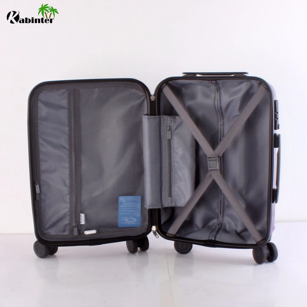 Fashionable ABS+PC Trolley Luggage Bag with Tsa Lock Four Wheels Luggage