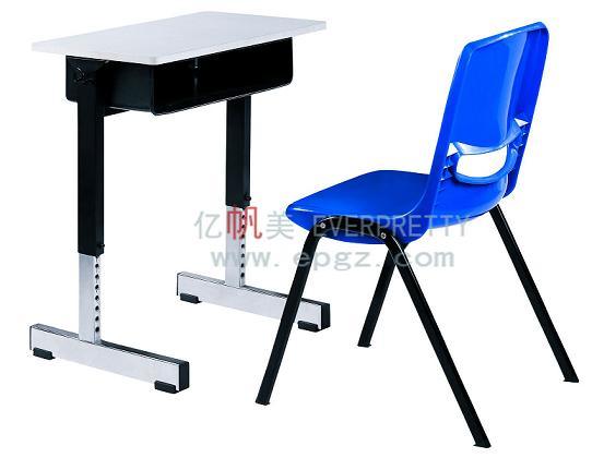 Modern School Single Classroom Wooden Hight Adjustable Desk and Chair Set for Primary School