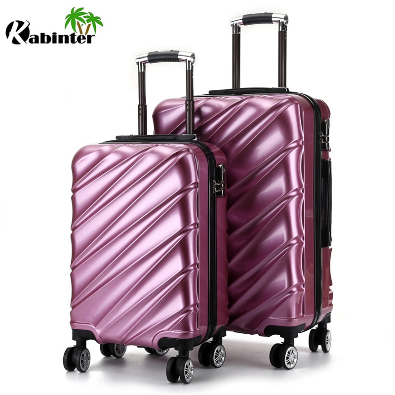 Fashionable ABS+PC Trolley Luggage Bag with Tsa Lock Four Wheels Luggage